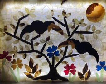 Tropical Toucan Onyx  wall lamp