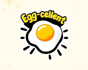 Egg-Cellent Stickers, Great for Laptops, Water Bottles, Journals