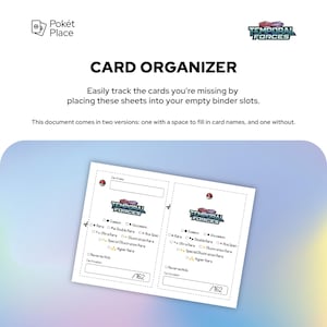 Pokémon Temporal Forces - Segnaposto/Tracciatore di carte