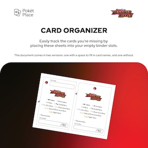 Pokémon S&V Destined Rivals - Marcador de posición de tarjeta/rastreador