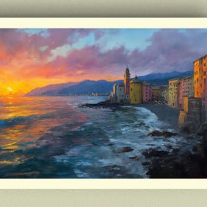 Digital download Waterfront watercolour painting art digital print