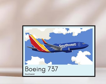 Southwest Boeing 737 Poster: Aviation Wall Art (Digital Download)