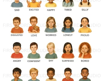 Montessori Emotions Flashcards (Digital PDF + JPG)