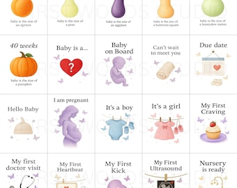 Pregnancy Milestone Cards | Maternity Printable | 5x7 Digital Download
