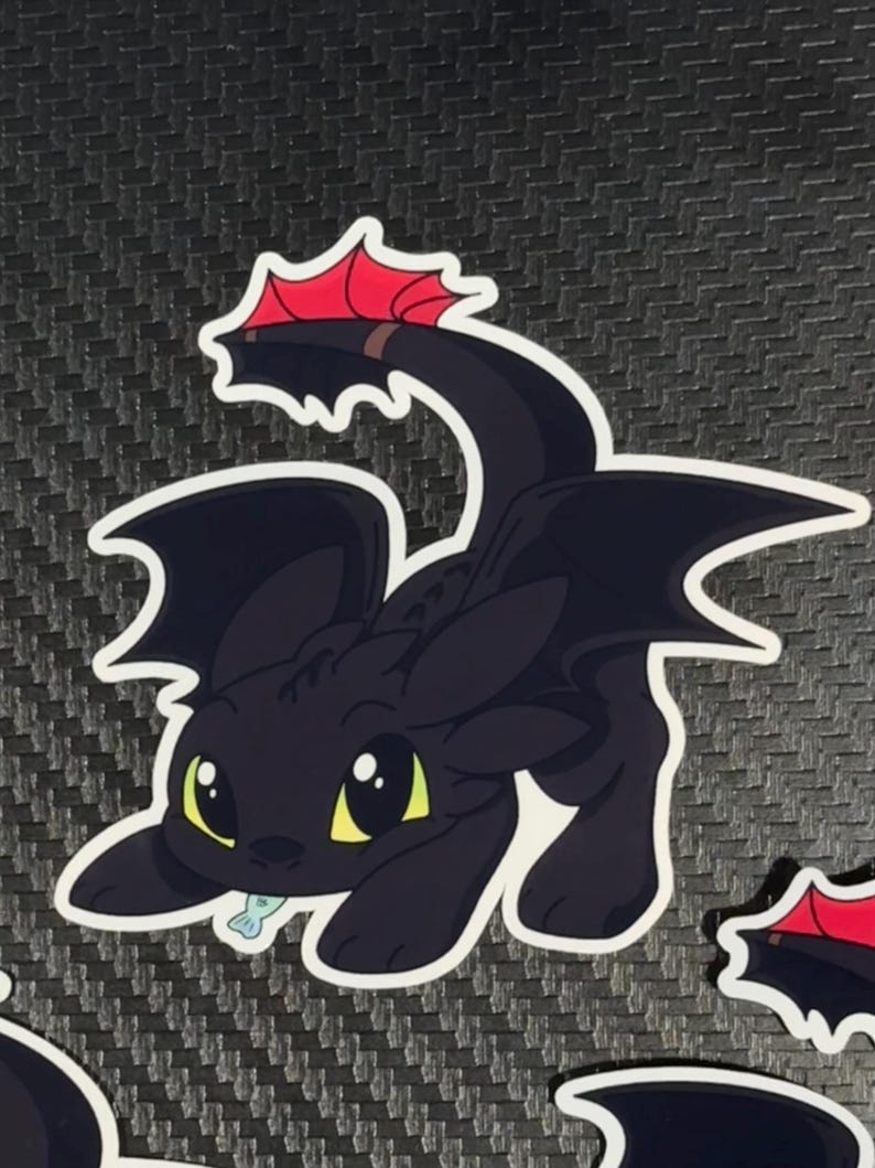 Toothless Computer Sticker Chibi Toothless Sticker - How to Train Your Dragon - Kawaii Anime ...