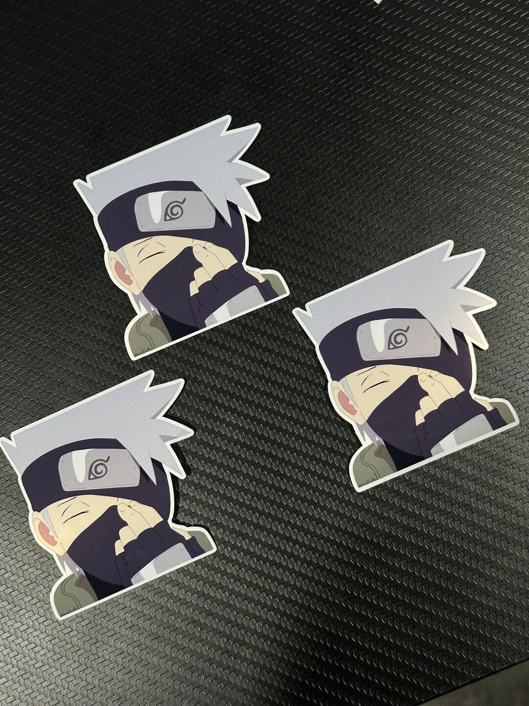Happy Kakashi With Mask - Naruto - Anime Stickers - Laptop Decoration ...