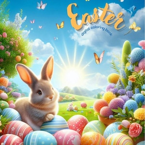 15 disegni pasquali da colorare per bambini ed adulti / digital coloring book easter