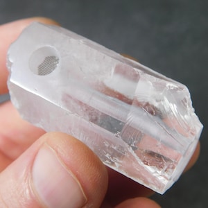 Crystal Pipe, Clear Crystal Pipe, Stone Pipe, Gemstone Pipe