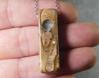 Stone Pipe Necklace, Pipe Necklace, Necklace Pipe, Gemstone Pipe Necklace