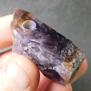 Cacoxenite in Amethyst Pipe, Crystal Pipe, Stone Pipe, Gemstone Pipe
