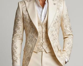 Geborduurd westernkostuum: op maat gemaakte katoenen mantelbroekset