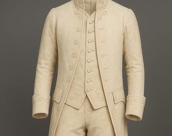 18th Century Rococo 3pc Suit: Historical Cosplay Costume