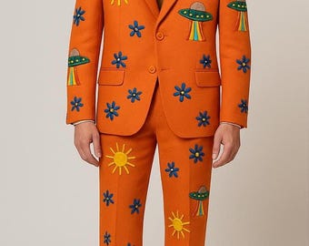 Geborduurd westernkostuum: op maat gemaakte katoenen mantelbroekset