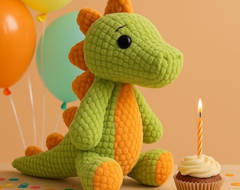Crochet Dinosaur Pattnern,Handmade Crochet Dinosaur,– Amigurumi Dinosaur Toy,Cute Animal Gift, Colorful Dinosaur , Soft Toy for Kids