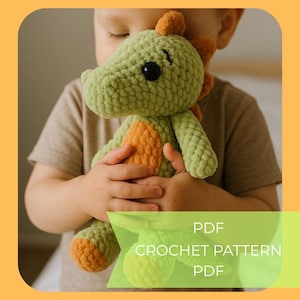Crochet Dinosaur Pattnern,Handmade Crochet Dinosaur,– Amigurumi Dinosaur Toy,Cute Animal Gift, Colorful Dinosaur , Soft Toy for Kids