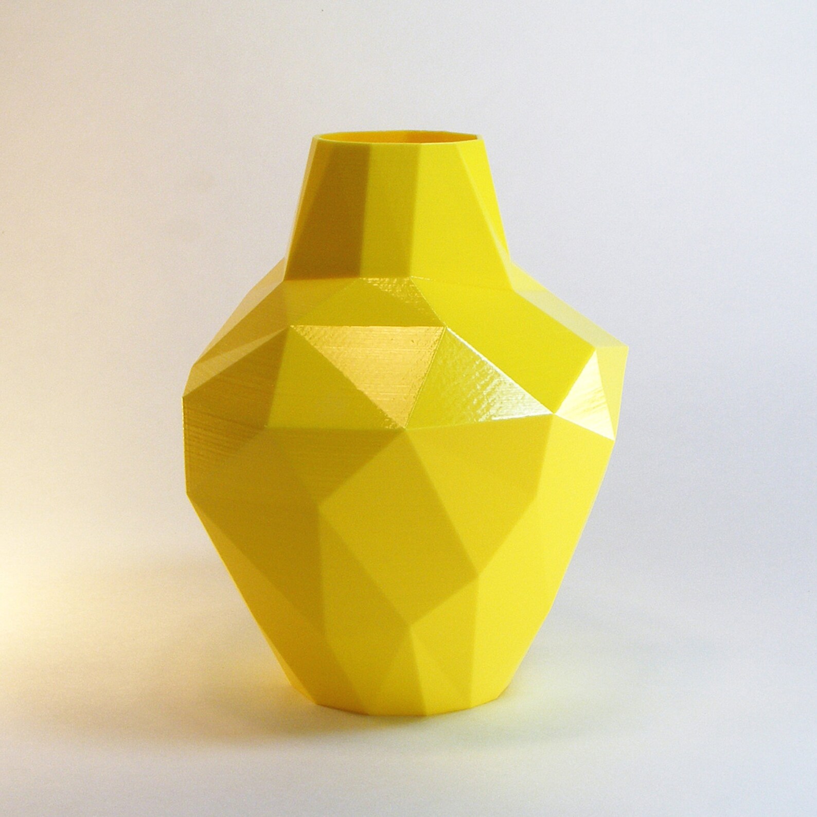 Origami Vase Faceted Low Polygon Silver Flower Vase Simple 3D Etsy