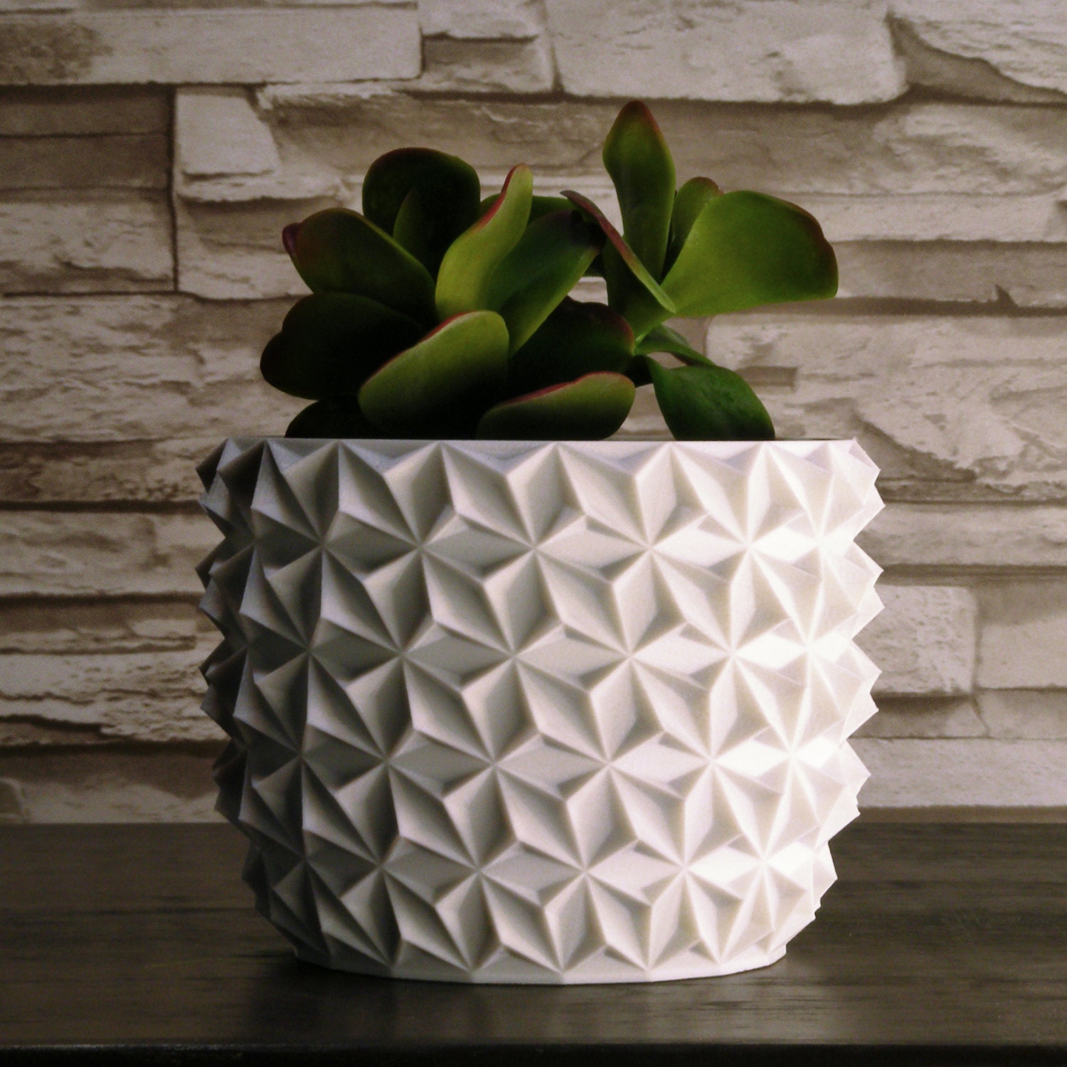 Planter Japanese Studded Planter Large White Decor Pot Balcony Planter Geom...