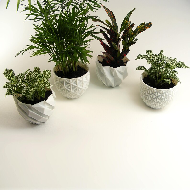 Mantel Decor Ledge Planter Set Techie Gift Mini Plant Pot
