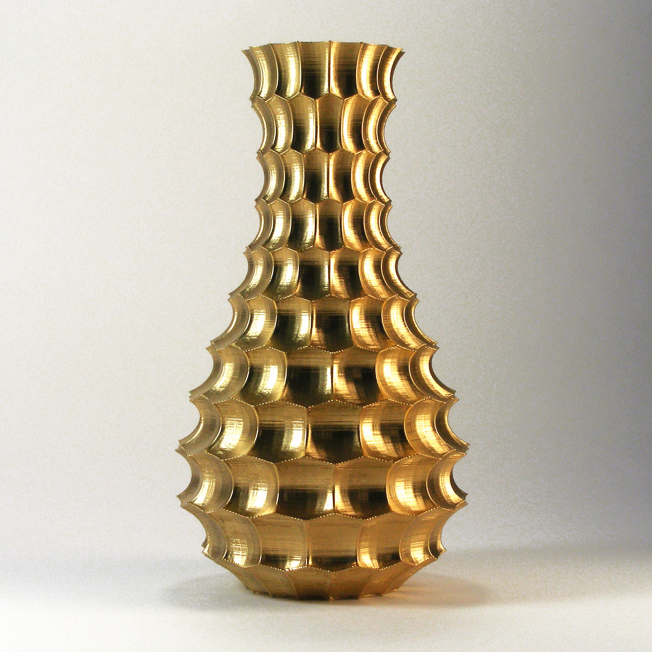 Silver Vase Gold Geometric Vase Contemporary Vase 3d ...