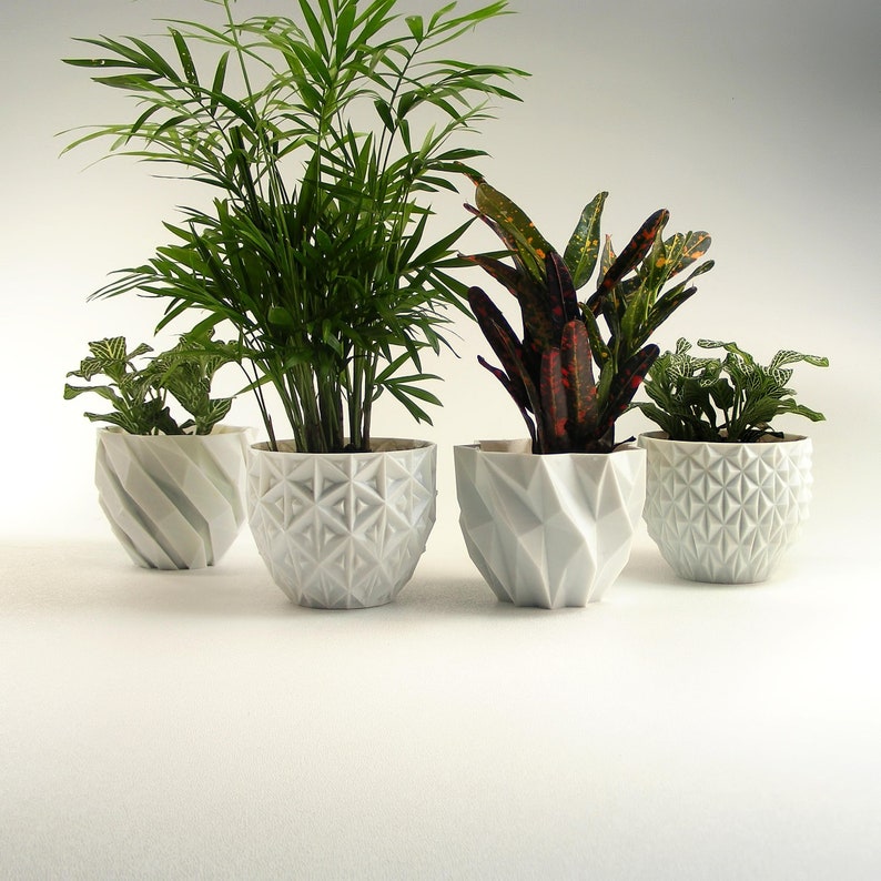Mantel Decor Ledge Planter Set Techie Gift Mini Plant Pot
