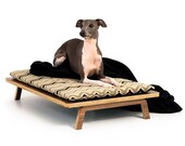 Mid Century Modern Pet Furniture | Dog & Cat Bed | MCM Walnut Lounger | "Float Platform Bed"