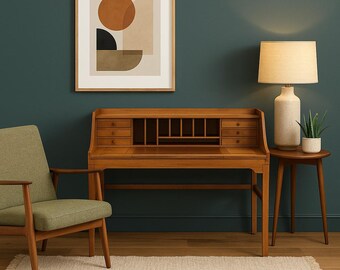 Mid-century Scandinavian Pine Desk by Andreas Hansen - Etsy