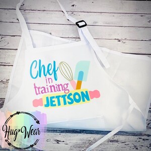 Chef In Training, Girl/Boy Kitchen Apron, Child Apron Custom, Kid Baking Apron, Kids Apron Personalized, Toddler Play Kitchen Apron