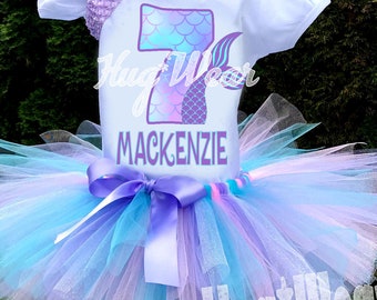 Pastel Mermaid Birthday Tutu Outfit: Under The Sea Party