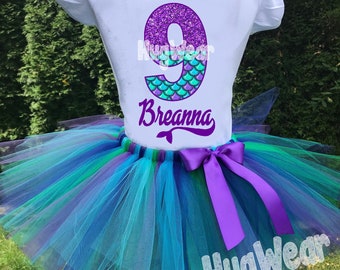 Mermaid tutu birthday outfit hot sale