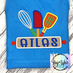 Kids Chef Apron, Personalized Embroidered Baking Apron, Baking Party, Lil Master Chef, Baker Apron, Girls & Boys Toddler Christmas Gift