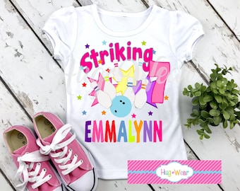 Bowling Birthday Shirt, Girls Bowling Party, Bowling Shirt, Cosmic Birthday Party, Personalized Bowling Shirt, Birthday Bowling Party shirt