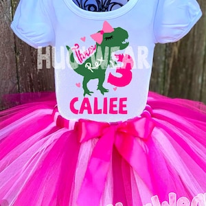 T Rex Birthday Shirt, Girls T Rex Tutu, T Rex Birthday Party, Dinosaur Birthday Outfit, Dinosaur Birthday Tutu, Personalized T Rex (any age)