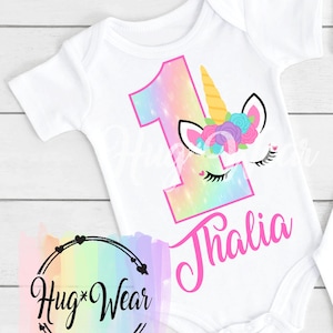 Unicorn Birthday ShirtBirthday Girl's Birthday Tutu Outfit, Unicorn Birthday Party, Unicorn Shirt, Girls Unicorn Tutu Outfit, Easter tutu BODYSUIT ONLY