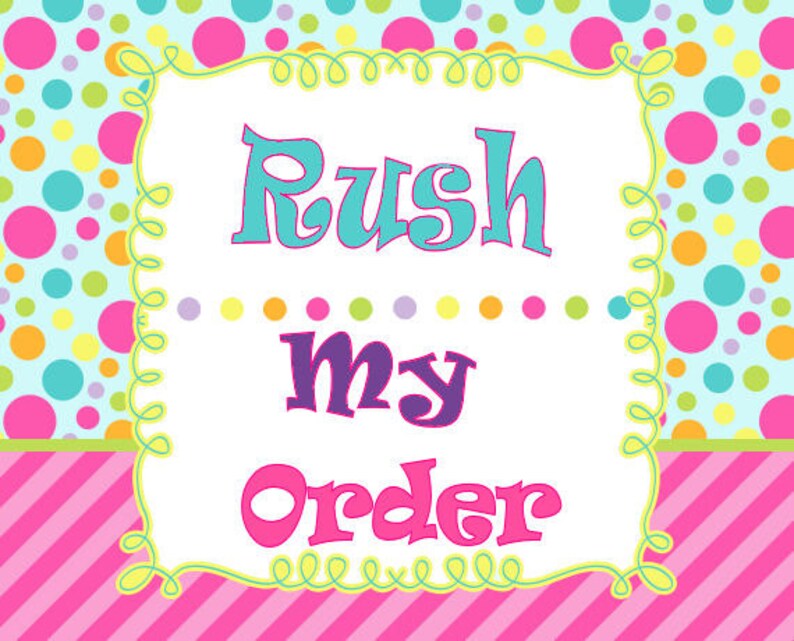 RUSH Fee Need order to be shipped out sooner than exp ship ...