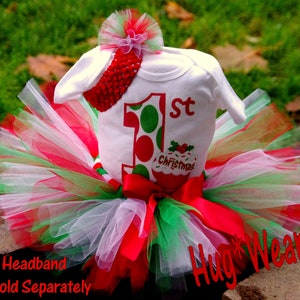 My First Christmas, Christmas Birthday, Baby First Christmas Bodysuit, Baby First Christmas Outfit, Baby Christmas Tutu (Or Any Age! )