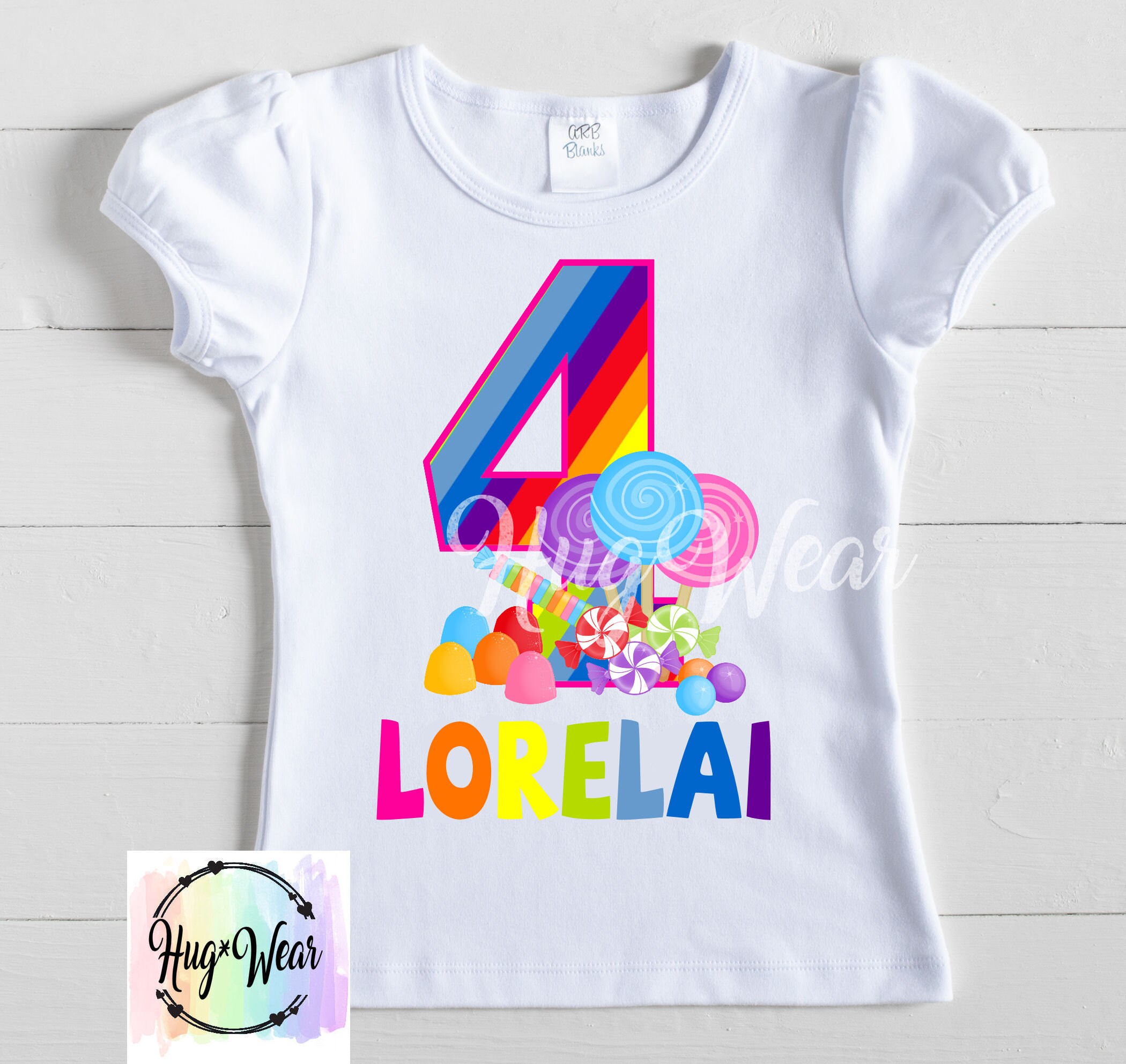 Rainbow Candy Birthday Tutu Outfit