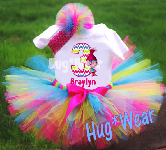 trolls birthday tutu outfit