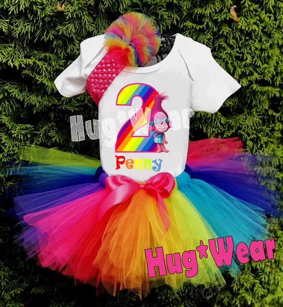 trolls birthday tutu outfit
