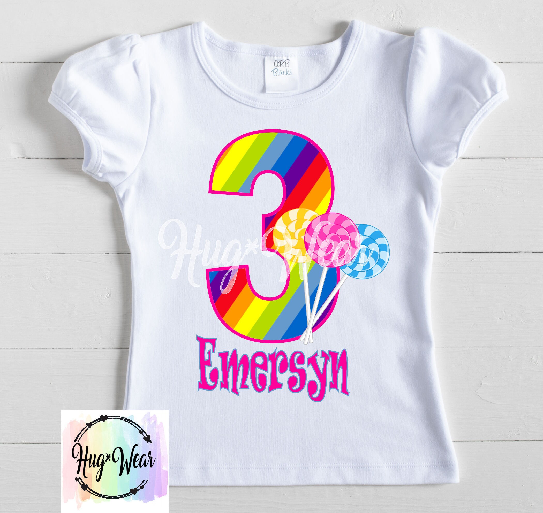 Rainbow Lollipop Candy Birthday Outfit