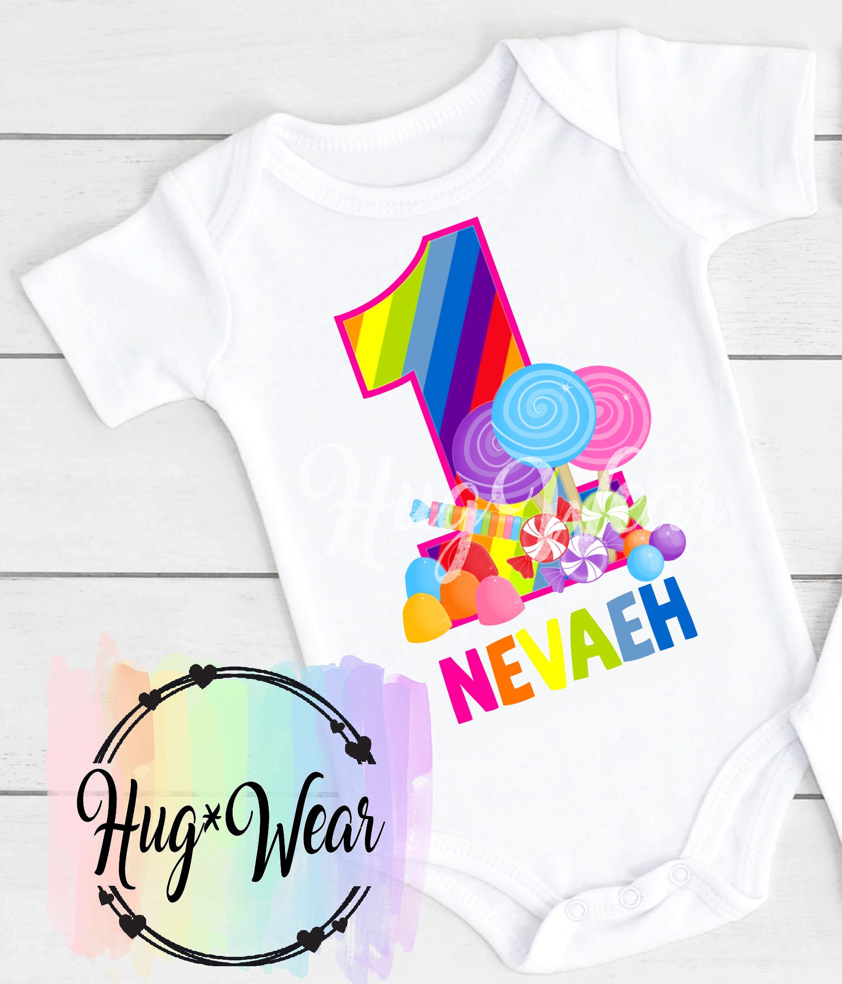 Rainbow Candy Birthday Tutu Outfit