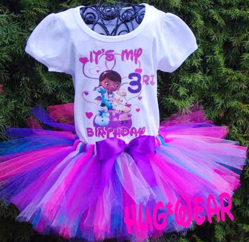 Doc McStuffins Birthday Tutu Outfit any age Pink and Purple | Etsy