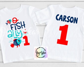 Ofishally 1st Birthday Fishing Shirt - Boy's Tee