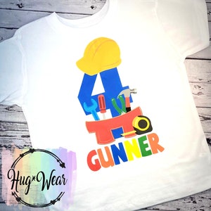 Boys Handyman Birthday Shirt, Girls Handygirl Shirt, Construction Birthday Party shirt, Carpenter theme Birthday party tee, Any age gender