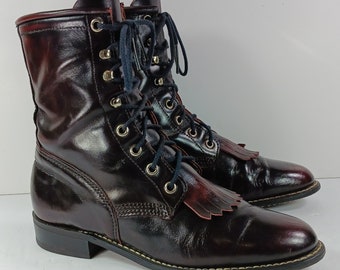 vintage Bowman's Wilson Boot Co. cowboylaarzen heren 7,5 D groen bruin leer past ook dames 9,5 M westerse handgemaakte VS