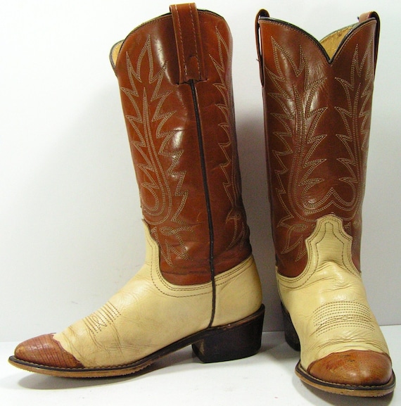 bone colored cowboy boots
