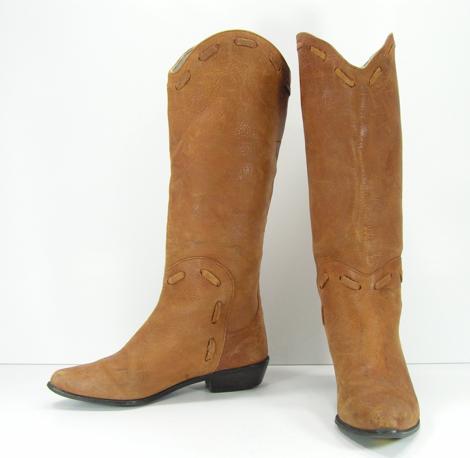 brown suede cowboy boots womens