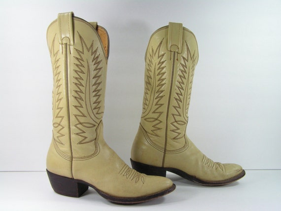white vintage cowboy boots