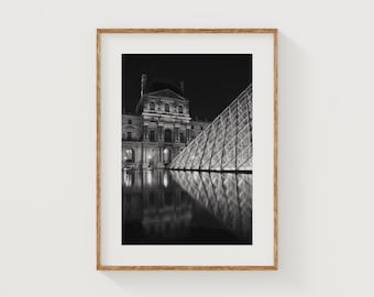 Louvre Museum Print – Paris, France Travel Poster (Digital Download)