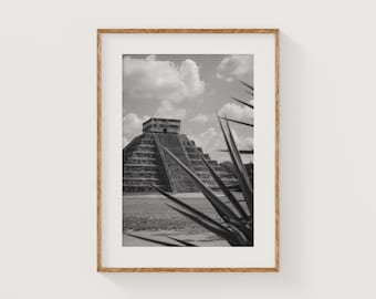 Chichen Itza, Mexico, Mayan Ruins Photography Art Print (Digital Download)
