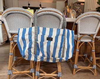 Extra Large Mesh Coastal Bag  - Nautical Summer Pool Tote with Pockets – Oversized Travel Beach Bag